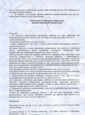 Bożena Zalewska: Prokurator Małgorzata Sałacka dała się okłamywać przez policjantów, zaniedbała obowiązki nie przesłuchując mnie ani nie konfrontując z funkcjonariuszami. Przespała rozprawy i jest bezkarna!