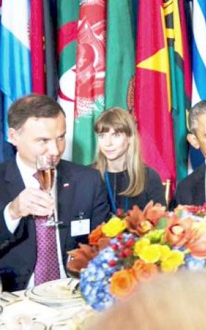 Andrzej Duda zjadł kolację z Władimirem Putinem i Barackiem Obamą