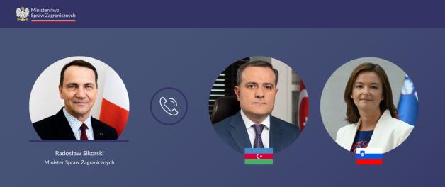 Minister Radosław Sikorski kontynuuje rozmowy telefoniczne ze swoimi odpowiednikami z Azerbejdżanu i Słowenii