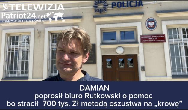 [VIDEO] PATRIOT24 RUTKOWSKI W AKCJI: 700 tys. Złotych stracił Pan Daniel na oszustwie metodą na „dzierżawę krów”